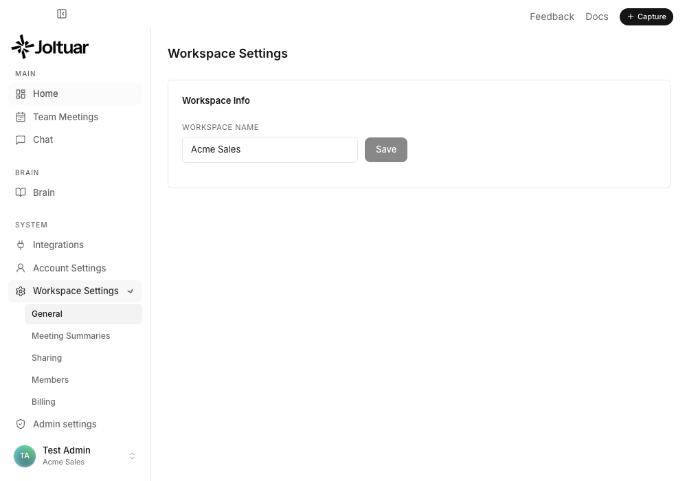 Rename your workspace