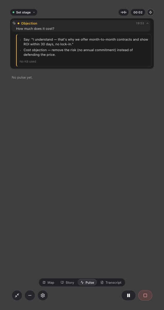 Expand a signal for a talk-track suggestion