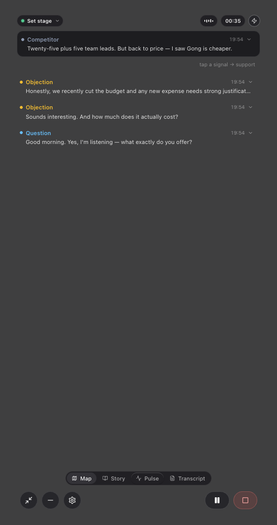Live hints