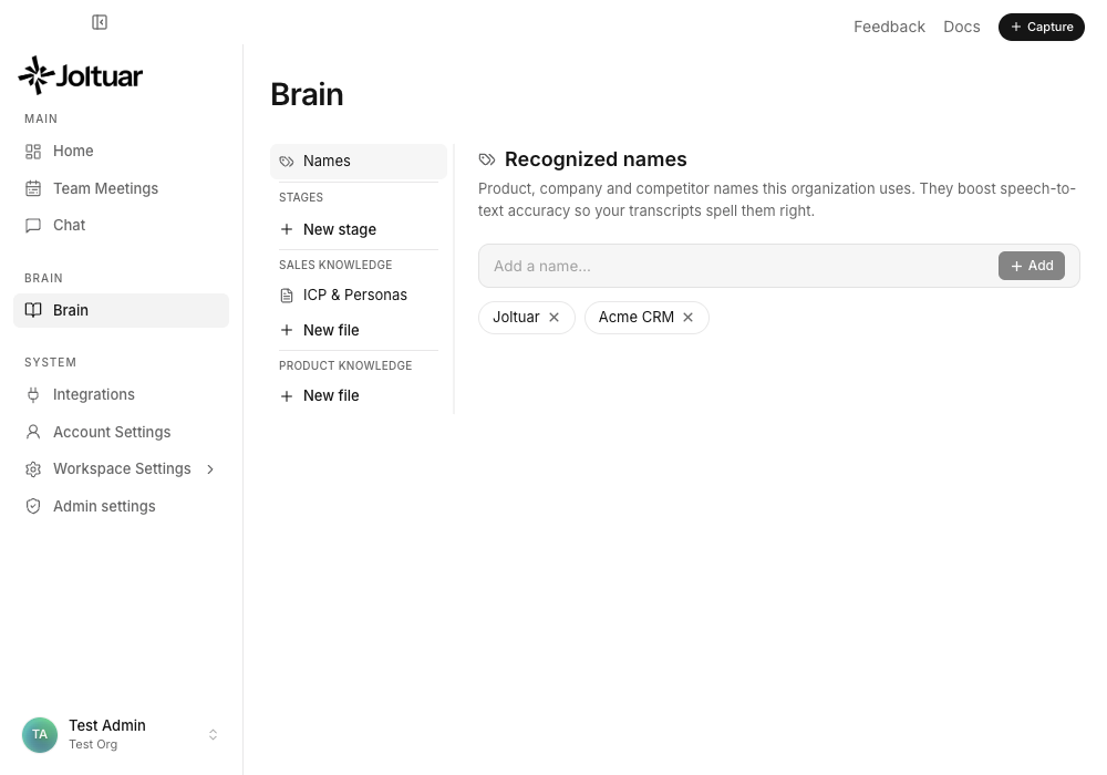 Add a competitor name